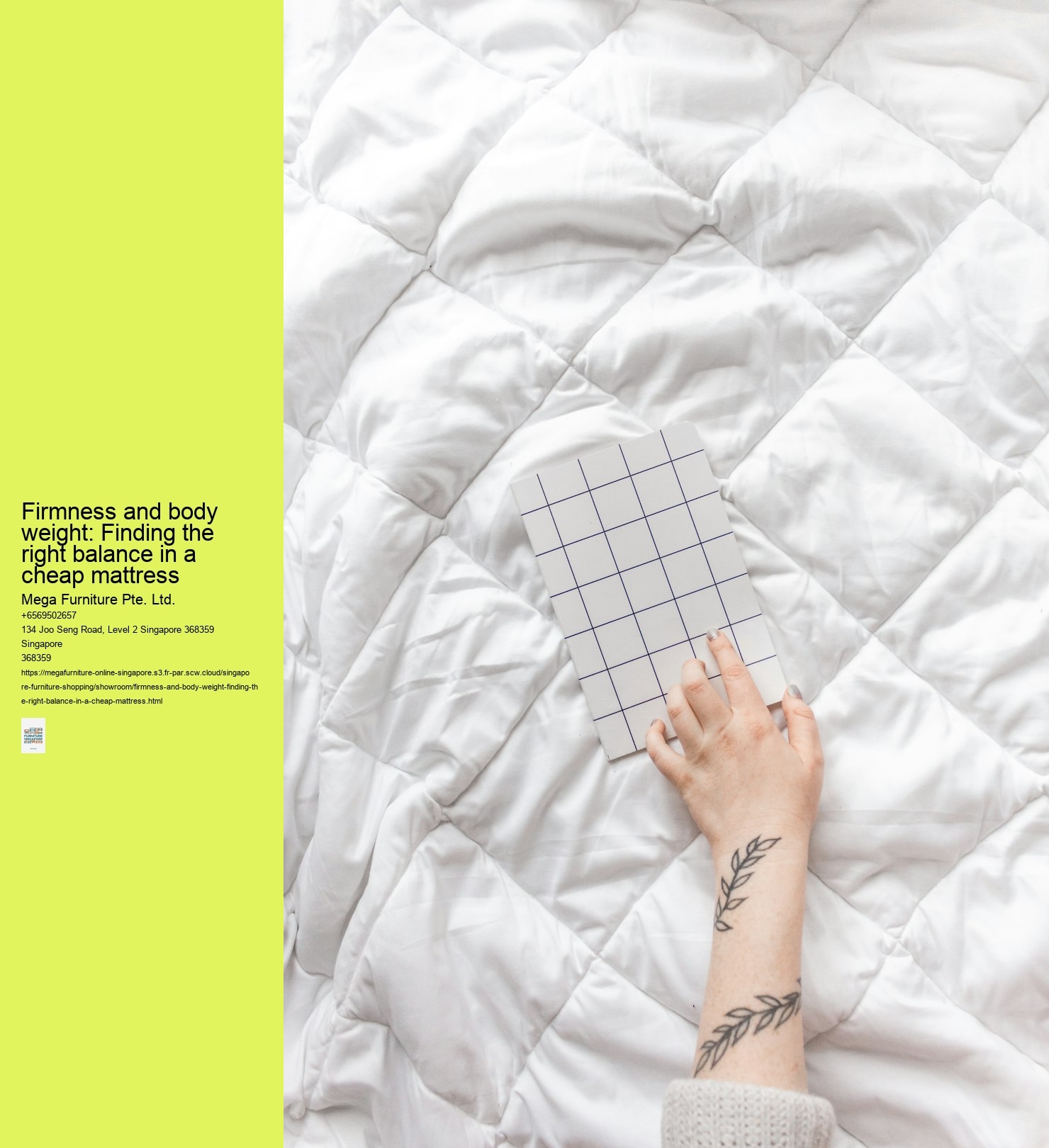 Firmness and body weight: Finding the right balance in a cheap mattress