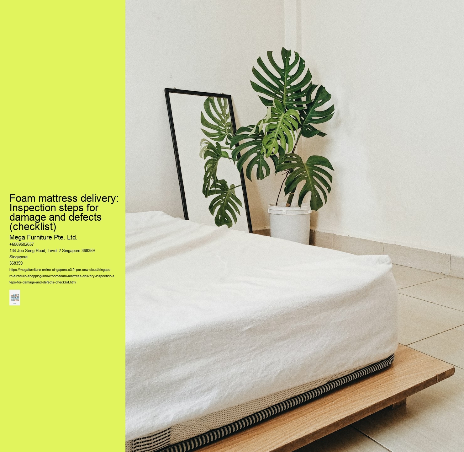 Foam mattress delivery: Inspection steps for damage and defects (checklist)