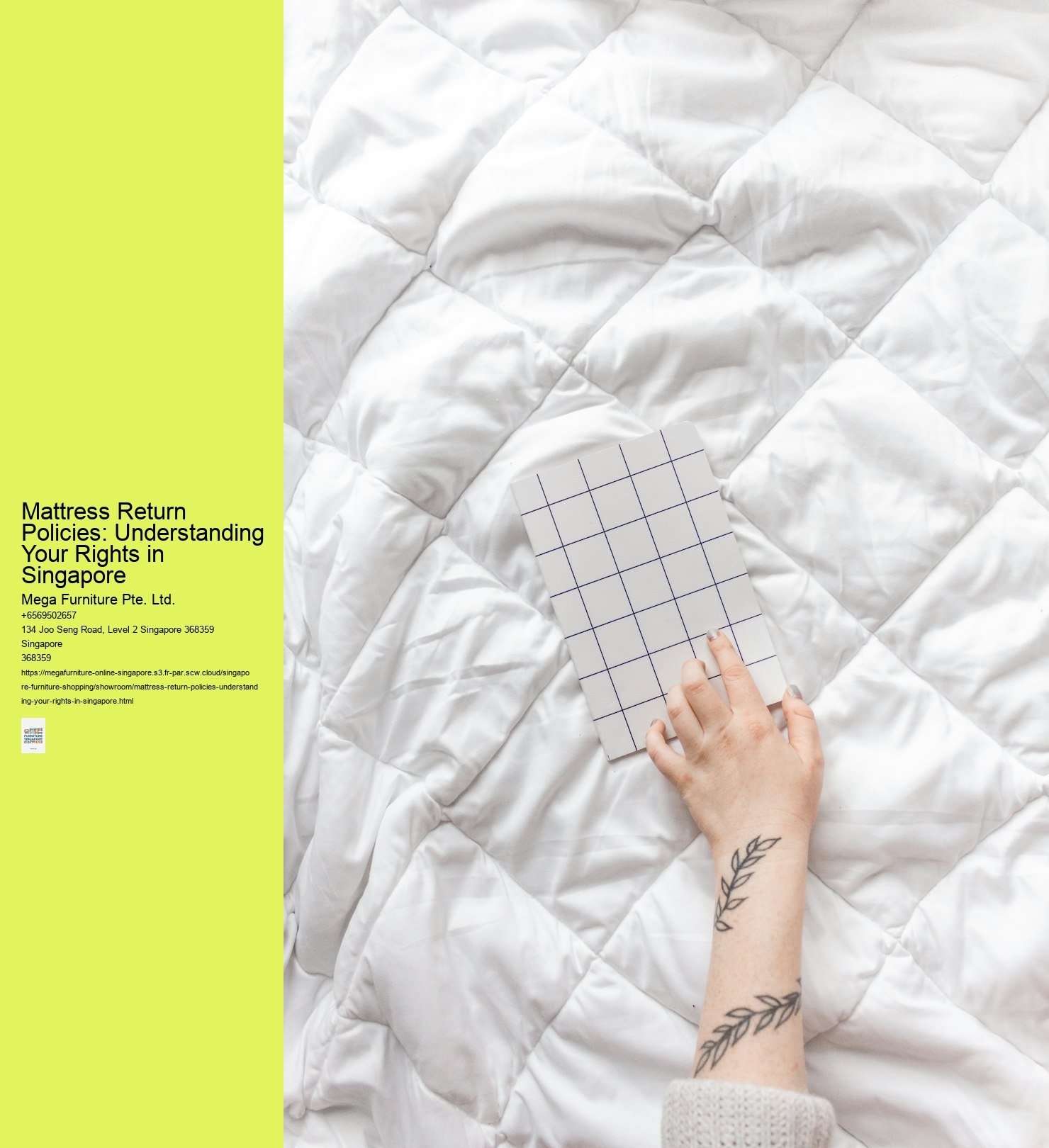 Mattress Return Policies: Understanding Your Rights in Singapore