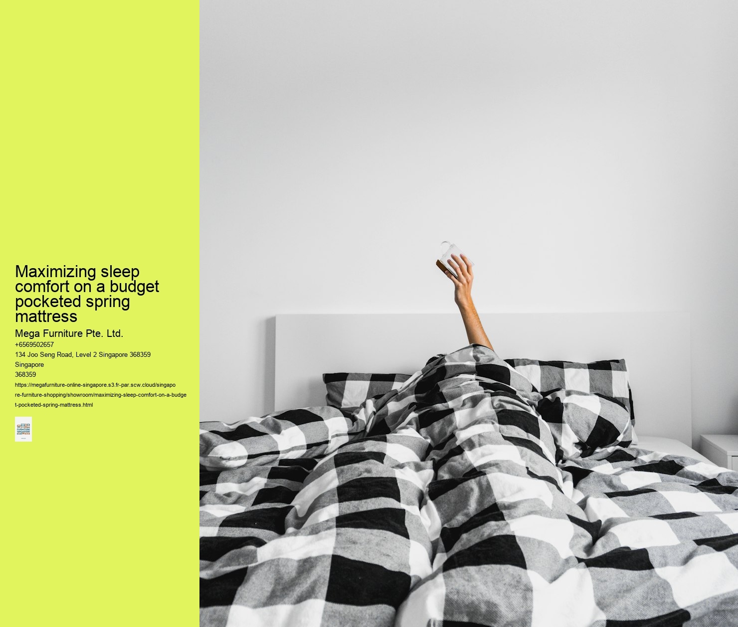 Maximizing sleep comfort on a budget pocketed spring mattress