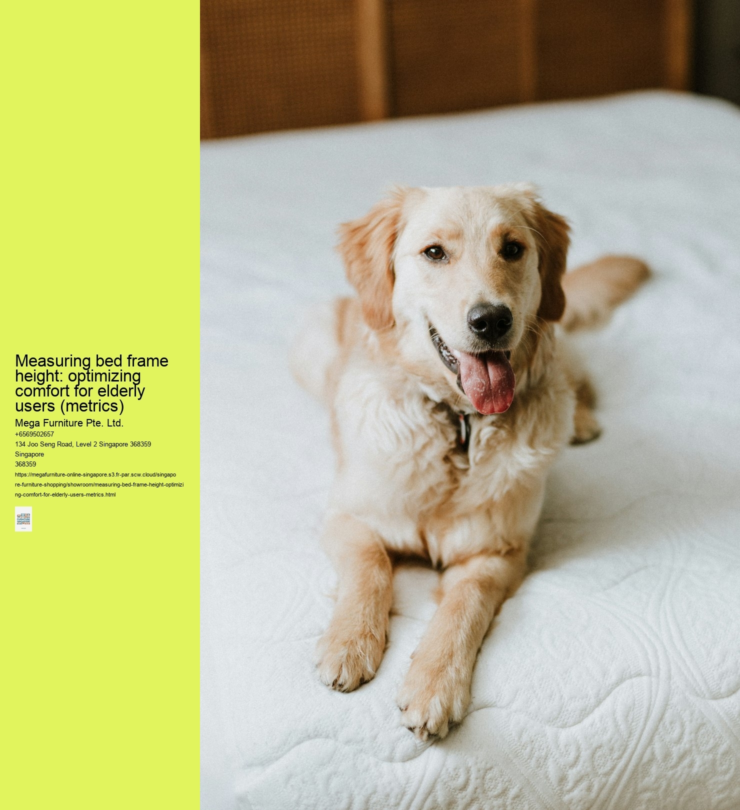 Measuring bed frame height: optimizing comfort for elderly users (metrics)